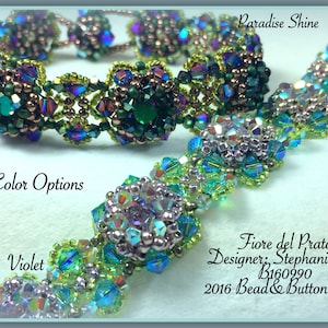 Fiore del Prato Beaded Bracelet Pattern - DOWNLOADABLE PDF Instructions