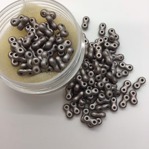 Infinity Bead Chalk Pastel Light Brown/Cocoa Czech Beads