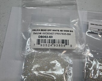 DB052 Off White  AB Miyuki Delica Cylinder Bead 11/o sold per 8g tube