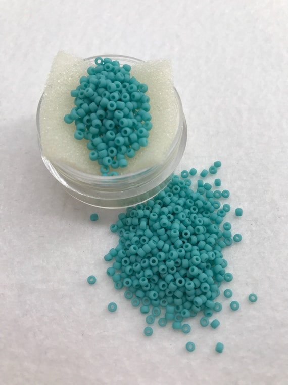 SB 11-Opaque Frosted Turquoise Toho Round 11/0 Seed Beads
