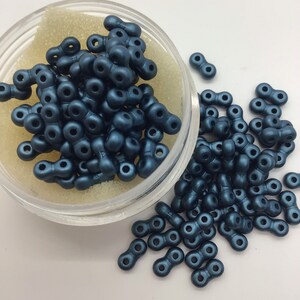 Infinity Bead Pastel Petrol Czech Beads