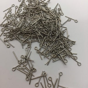 Short 1/2” Eye Pins Silver