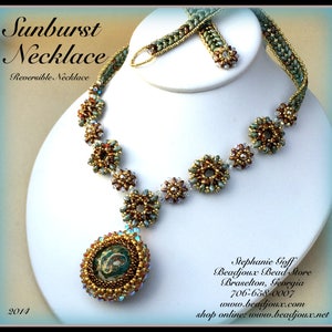 Sunburst Necklace Beaded Pattern - DOWNLOADABLE PDF Instructions
