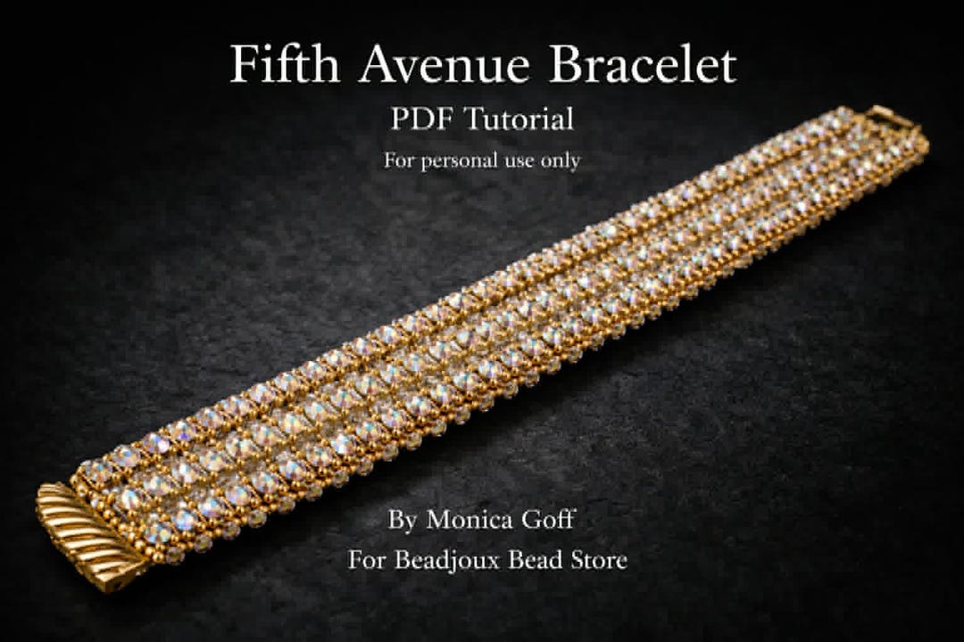 Fifth Avenue Crystal and Beads Beaded Bracelet Pattern