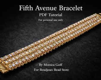 Fifth Avenue Crystal and Beads Beaded Bracelet Pattern