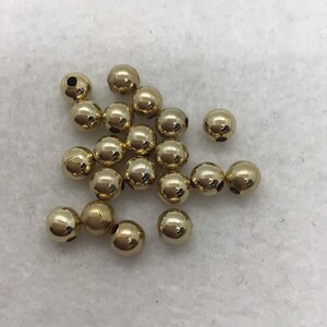 Vintage 6mm Smooth Gold Rounds