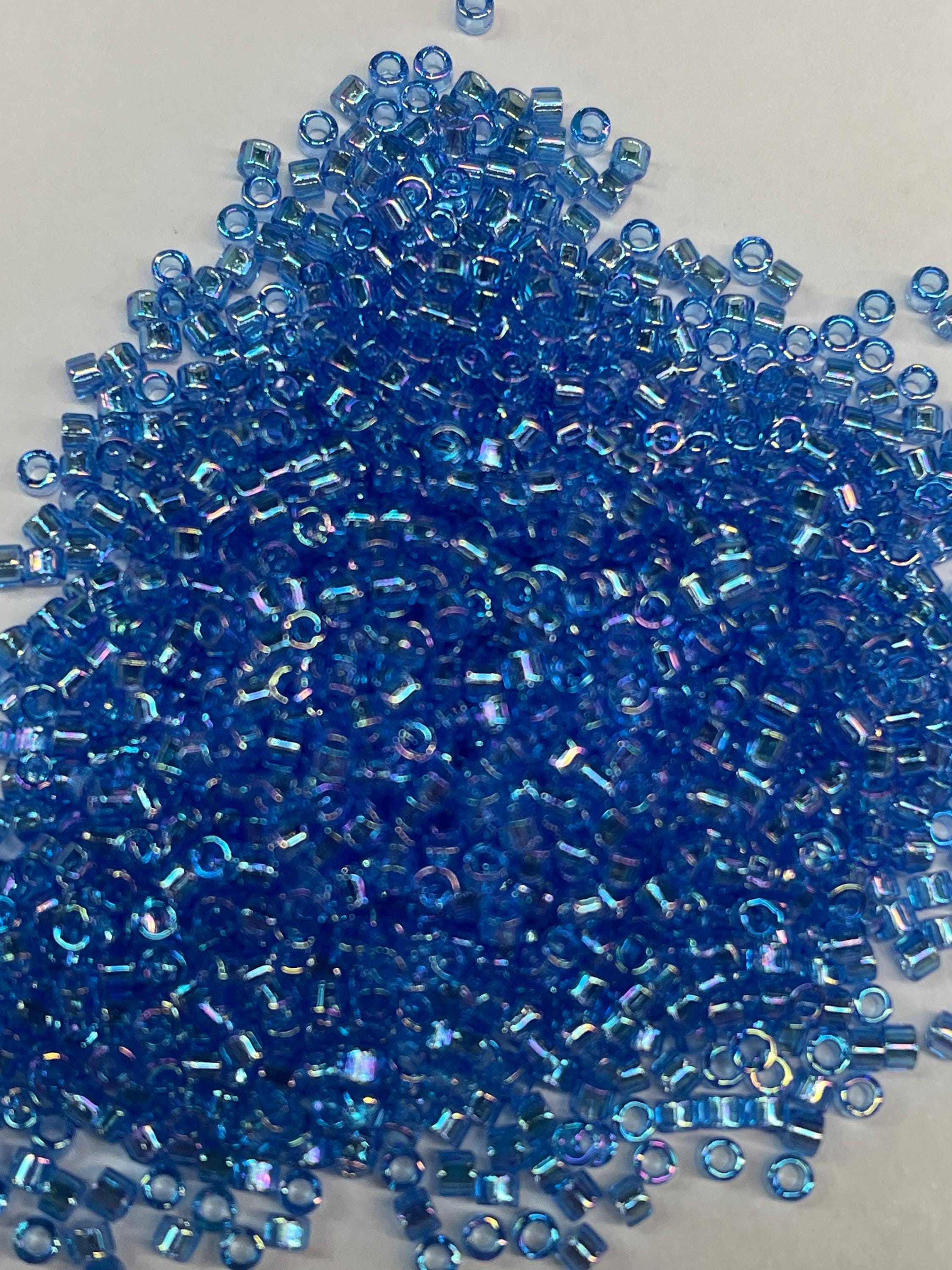 DB1250 Transparent Azure AB Miyuki Delica Cylinder Bead 11/o Sold