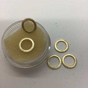 12mm Small Brushed Gold Plate Ring