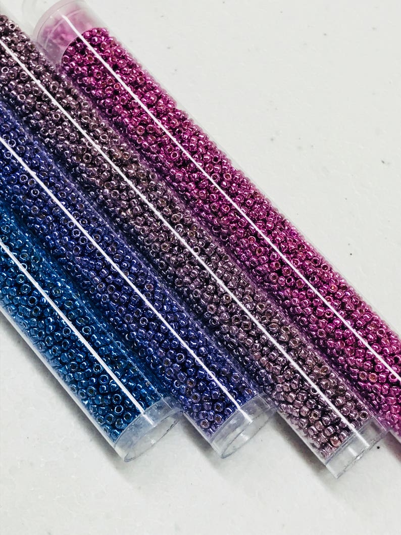 New 11o Toho PermaFinish Colors Violet Life Bundle!