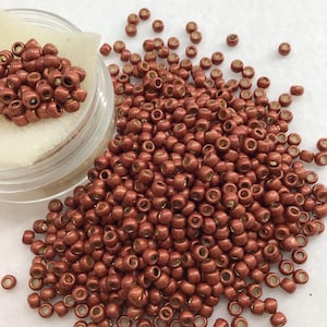 SB 8-Permanent Finish Matte Brick RedToho Round 8/0 Seed Beads
