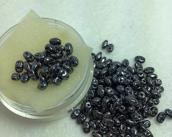 CZE Miniduo Jet Hematite Czech Beads