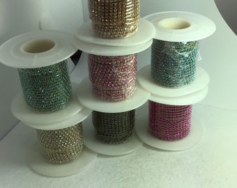 2mm Crystal Cup Chain Sold by the Foot 
