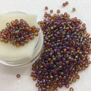 SB 8-Transparent Rainbow Smokey TopazToho Round 8/0 Seed Beads