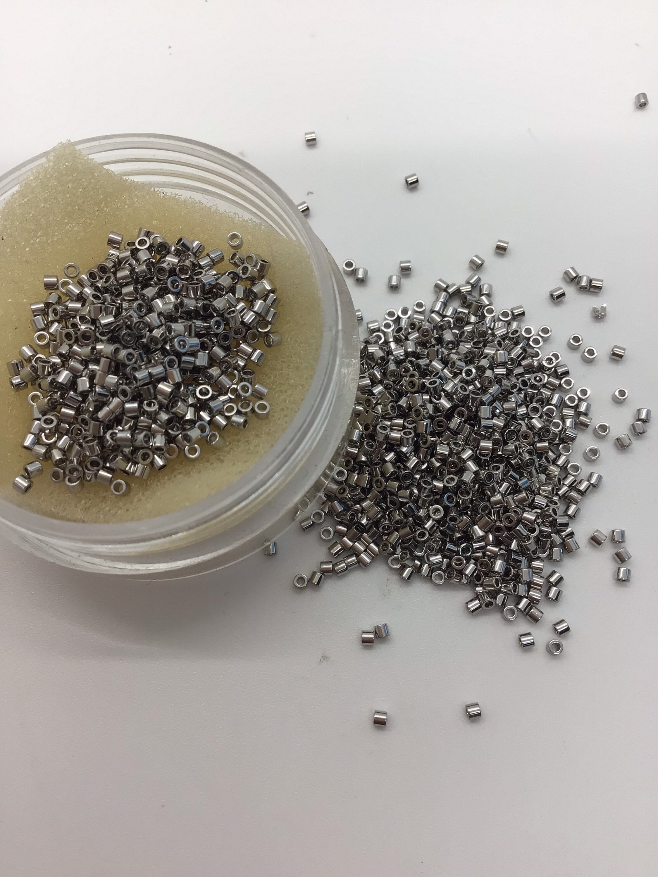 SB DBS0038 15/0 Miyuki Delica Palladium Plated Sold per 8g Tube - Etsy