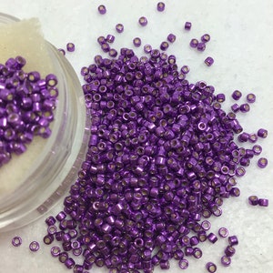 SB Seed Bead Miyuki Delica Cylinder Bead  Duracoat Galvinized Purple Orchid 11/o sold per 8g tube