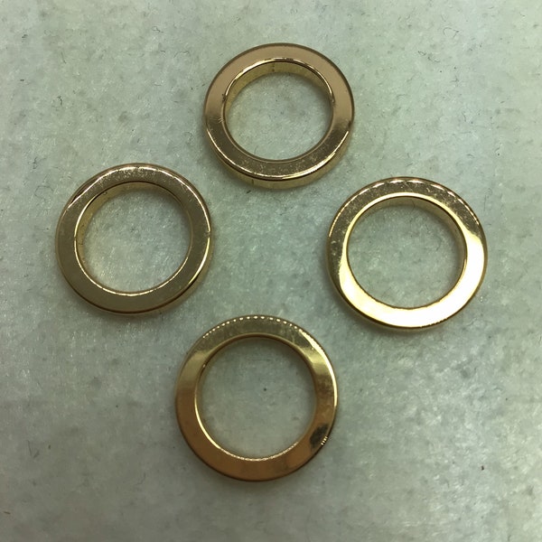 FIN 14mm Diameter 2mm thick 24kt Champagne Gold Plated over Brass Ring