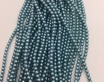 3mm Czech Glass Pearls Cerulean Czech Beads