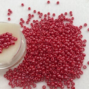 SB 8-Opaque Luster Cherry Toho Round 8/0 Seed Beads
