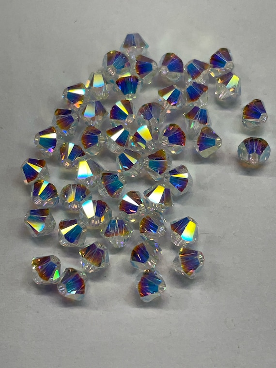 5328 4 mm スワロフスキークリスタル AB 2x ビーズ - 旧在庫 - 48 個