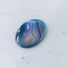 18x13mm Vintage Blue Shell Cabochon