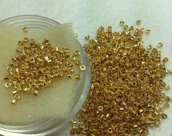 SB Seed Bead Miyuki Delica Cylinder Bead 24kt Gold DB031 11/o sold per 8g tube