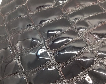 Leather Sheet Black Crocodile