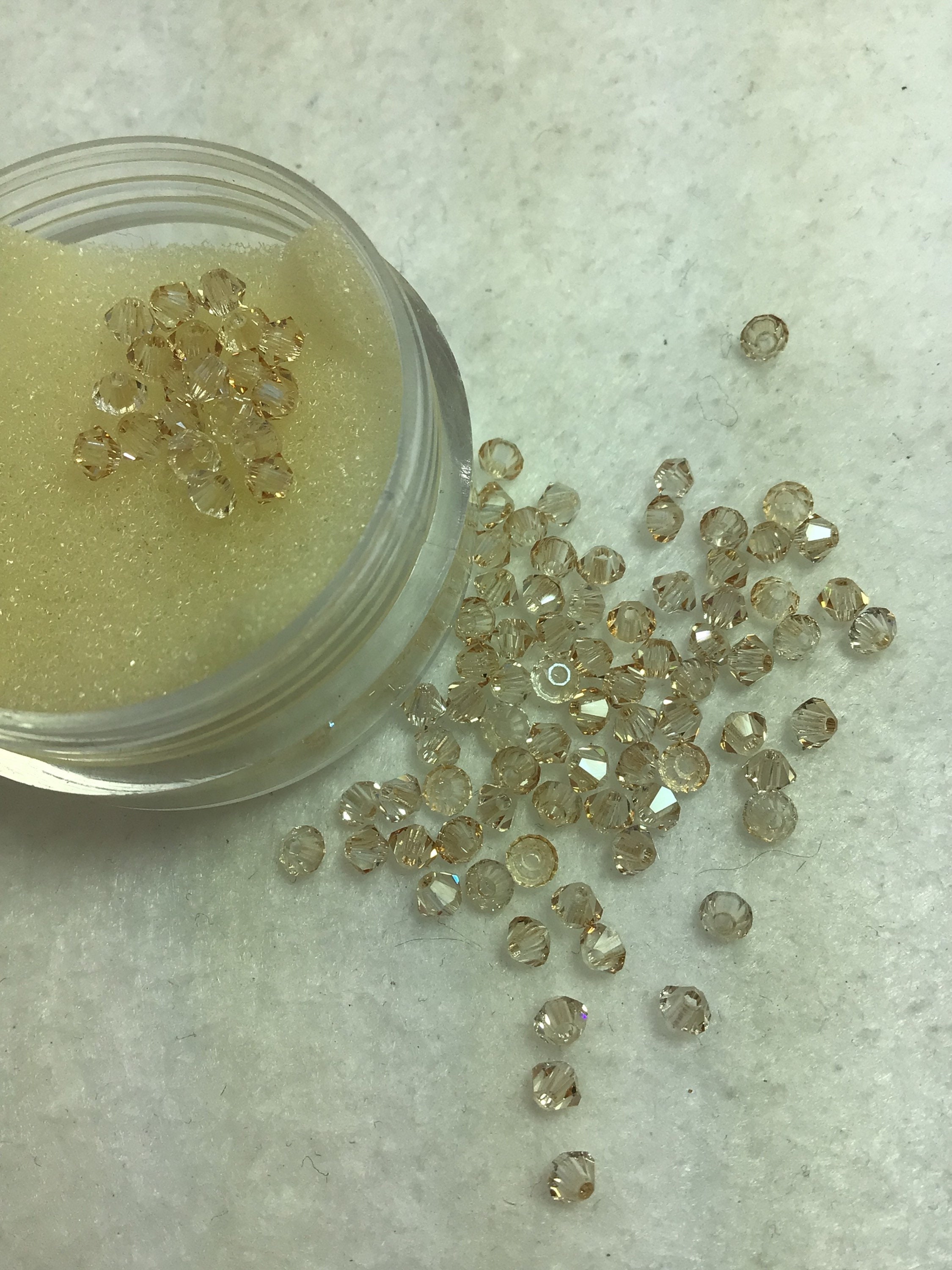 PREC 3mm Preciosa Crystal Honey Etsy