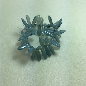Baby Blue Transparent Luster Czech Glass Daggers Czech Beads (15x5mm) - sold per 50pc strand