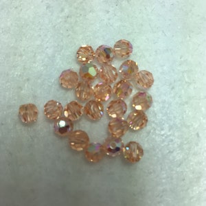 SWA 5000 4mm Swarovski Round Light Peach