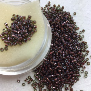 SB Miyuki Delica Copper Lined Olive Japanese Seed Beads sold per 8g tube
