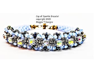 ZOOM Class - Cup of Sparkles Bracelet  - Advanced Beginner Level Kumihimo with Maggie Thompson - August 17, 2024