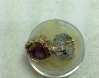 FIN Fancy Filigree Setting for 12mm Cushion Cut Fancy Stone