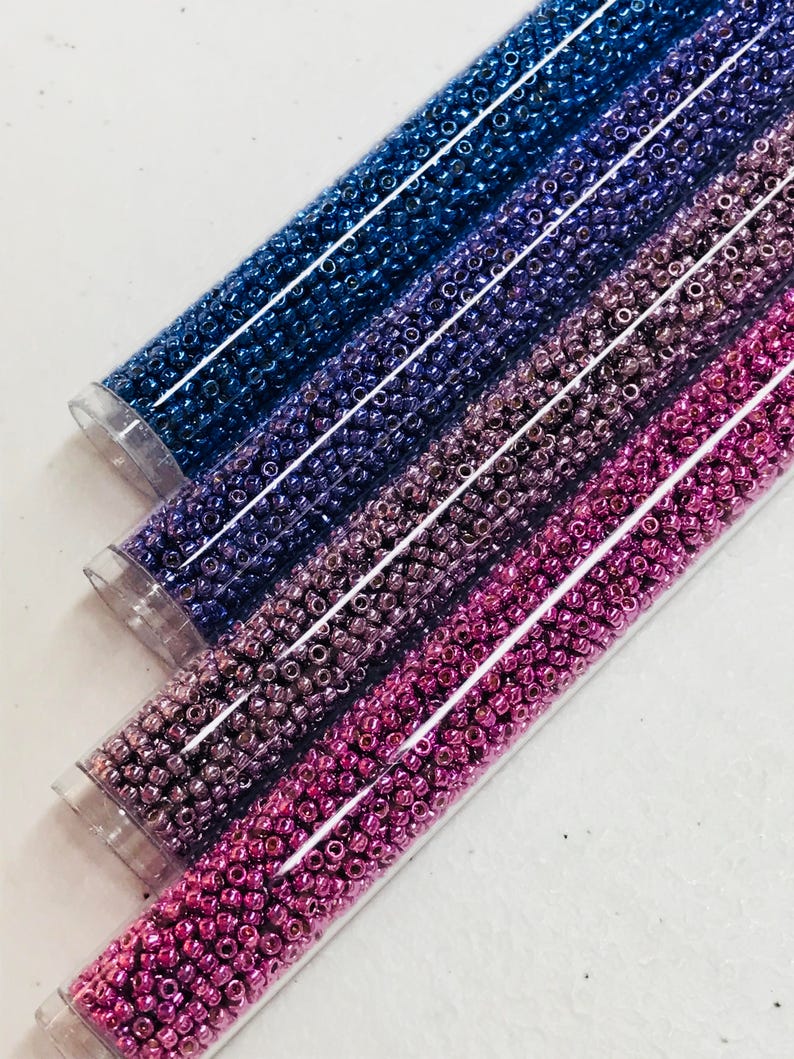 New 11o Toho PermaFinish Colors Violet Life Bundle!