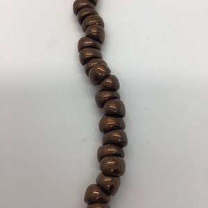 Nano Bead Jet Dark Bronze Czech Beads