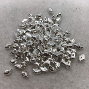 CZE Mini Gemduo Silver Plated Czech Beads - sold per 8gram tube