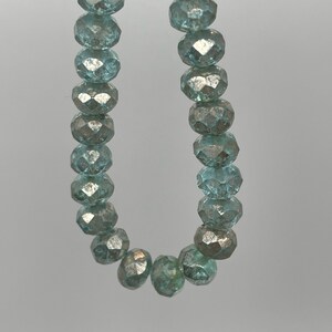 CZE 6x8mm Rondelle Baby Blue With Mercury Finish