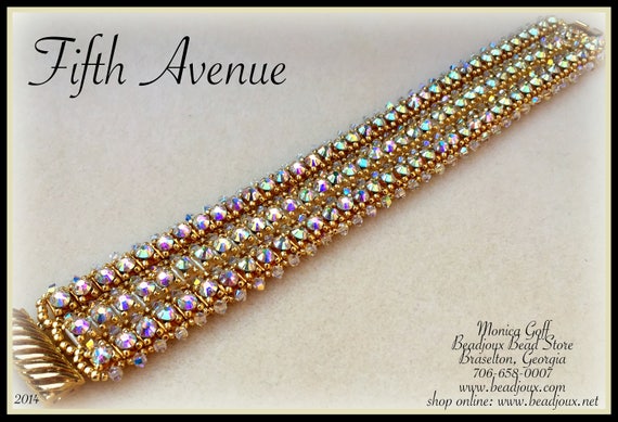 Fifth Avenue Crystal and Beads Beaded Bracelet Pattern
