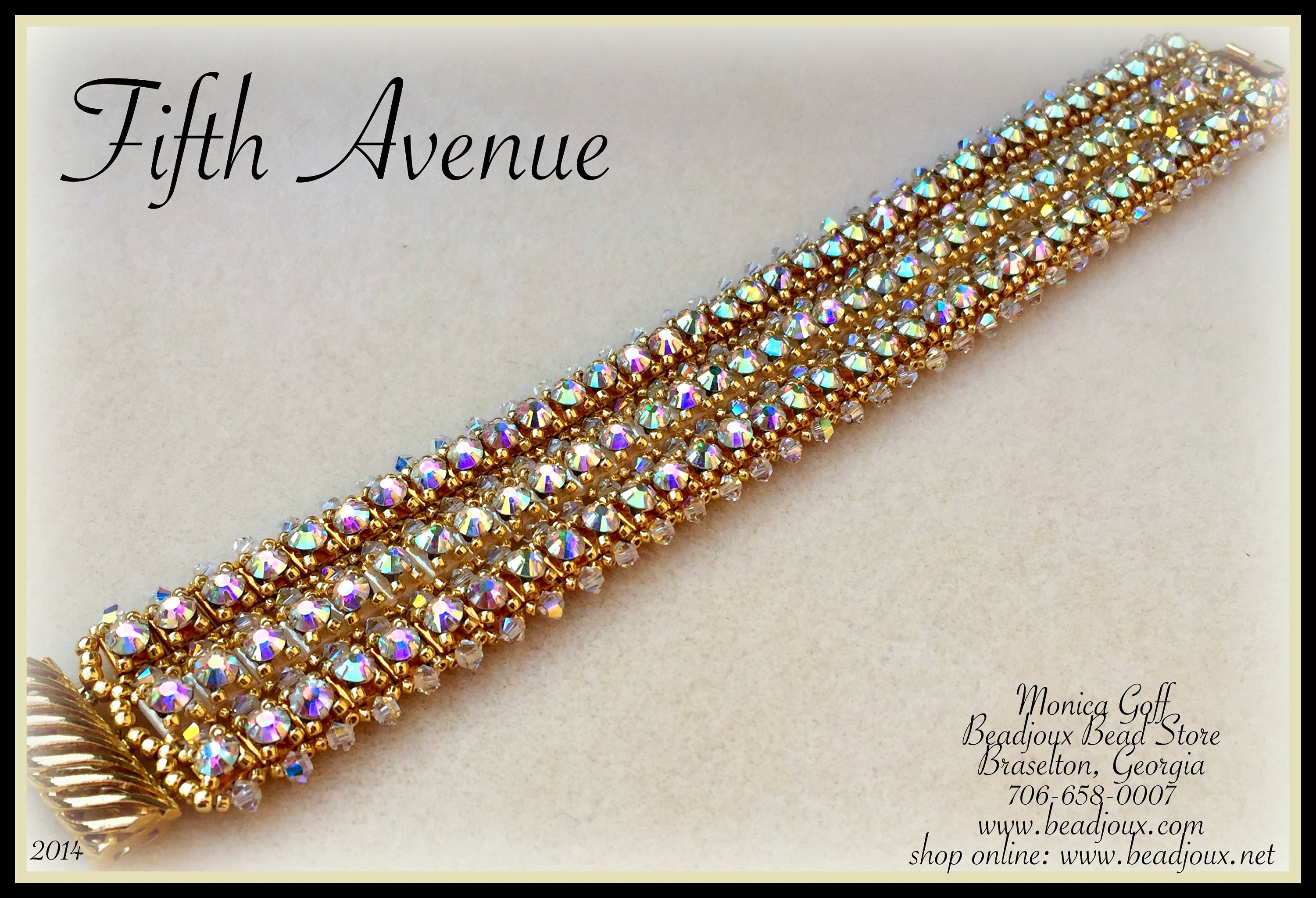 Fifth Avenue Crystal and Beads Beaded Bracelet Pattern
