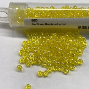 8/0 Trans Rainbow Lemon TR-8-175C Toho Round 8/0 Seed Beads