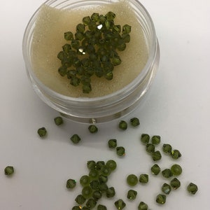 5301 3mm Swarovski Bicone Olivine - Austrian Crystal