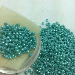 SB 11-Opaque Lustered Turquoise Toho Round 11/0 Seed Beads