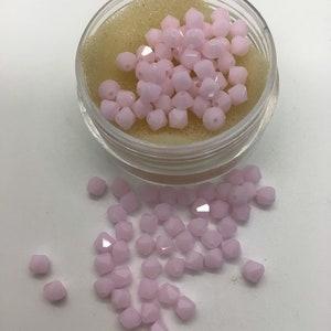 5301 4mm Swarovski Bicone Rose Alabaster