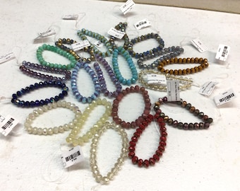 5x7mm Czech Glass Rondelle Beads (Select Your Color)
