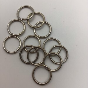 Open Jump Rings 1/2” Silver