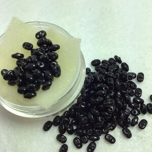 CZE Miniduo Jet Czech Beads