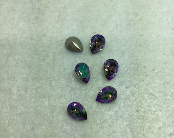 SWA 4320 8/6 Swarovski Pear Shape Paradise Shine