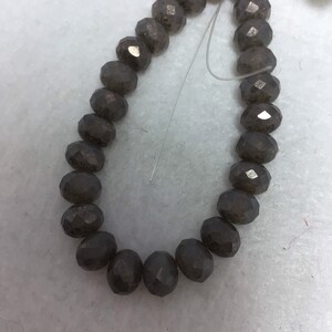 CB Czech 5x7mm Rondelle Gray  Thistle with Mercury Finish Czech Beads