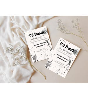 Hennen, Junggesellinnenabschied, Til Death Do We Party, Einladungen, Hochzeit