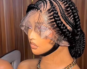 Glueless braided wig