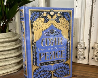 SEALED, War and Peace by Leo Tolstoy, Collectible Hardcover Classic, Bonded Leather with Gilded Pages and Ribbon Marker